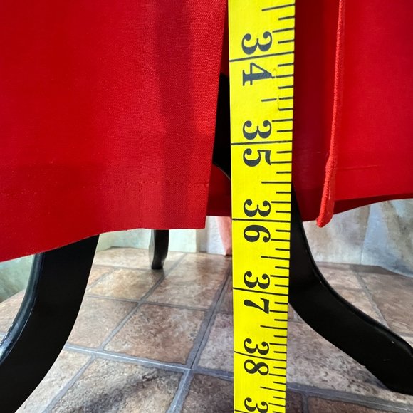 VTG📌90's Viscose Blend Fire Red Plus Size Pencil Maxi Skirt - Picture 5 of 14